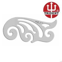 Régua Curva Francesa Trident Desetec 25x11cm Mod.1119