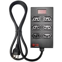 Régua De 6 Tomadas Com Voltímetro 4000w