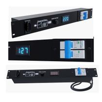 Regua de AC Profissiona 20A 4000W Padrão Rack Para PA Sistema de Som RT9-20A