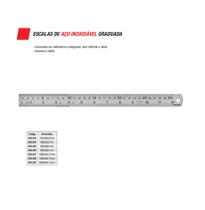 Regua De Aco Inoxidavel Graduadas 150/6 Kingtools