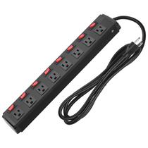 Régua de alimentação CCCEI Metal 8 tomadas com interruptores individuais Régua de alimentação CCCEI Metal 8 tomadas com interruptores individuais