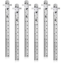 Régua de bolso Frienda de aço inoxidável de 15 cm/6 polegadas (6 peças)