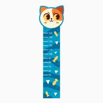 Régua de Crescimento Adesivo Cabeça Gatinho 197 cm Altura