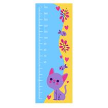 Régua de Crescimento Adesivo Gatinho Roxo 155 cm Altura Régua de Crescimento Adesivo Gatinho Roxo 155 cm Altura