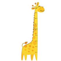 Régua de Crescimento Infantil Girafa Bebê Animais Quarto - Hugart Decorações