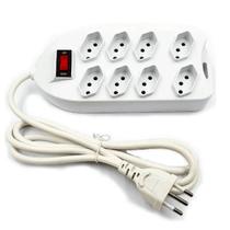 Régua de Energia 8 Saídas com Extensão 2 Metros Branco 110v/220v Bivolt Perfeita para Uso Doméstico Régua de Energia 8 Saídas com Extensão 2 Metros Branco 110v/220v Bivolt Perfeita para Uso Doméstico