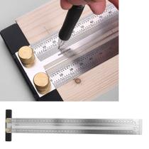 Régua de escrita Eujgoov Marking T Rule em aço inoxidável 300 mm