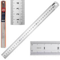 Regua de inox 30cm graduacao em milimetros e polegadas yins paper Regua de inox 30cm graduacao em milimetros e polegadas yins paper