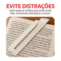Régua de Leitura Educacional Auxilia Concentração e Foco Dislexia