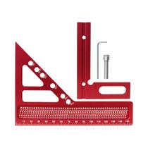 Régua De Medição 3D Em Liga De Alumínio, Ferramenta Multiuso Para Marcenaria, Esquadro, Transferidor