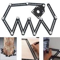 Régua de medição de ângulo VINGAA Multi 12 lados em metal preta Régua de medição de ângulo VINGAA Multi 12 lados em metal preta