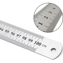 Régua De Metal Aço Inox 100 cm-1 Metro Profissional Flexivel