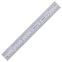 Régua de metal PEC Tools 15 cm de aço cromado acetinado de alto carbono