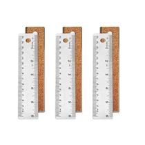 Régua de metal ZTEOFO 15 cm em aço inoxidável, kit com 3 unidades Régua de metal ZTEOFO 15 cm em aço inoxidável, kit com 3 unidades