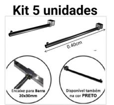 Régua de parede RT (kit 5 unidades) na cor preto.