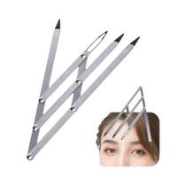 Régua De Pinça De Sobrancelha Ajustável De 3 Pontos, Estêncil De Tatuagem De Microblading, Modelo De