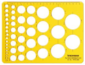 Régua de Plástico para Desenho de Figuras Circulares com Símbolos Geométricos, 24,8 cm x 19 cm - Traceease Régua de Plástico para Desenho de Figuras Circulares com Símbolos Geométricos, 24,8 cm x 19 cm - Traceease