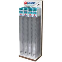 Régua de Poliestireno Compacta 30CM - Display com 100 Unidades