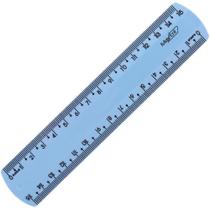Régua de Poliestireno NEW Line Azul Pastel 15CM. Pacote com 10