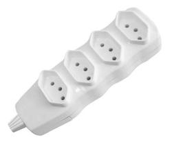 Régua De Tomada Em Barra Com 4 Tomadas 2p+t Fixas Branca Régua De Tomada Em Barra Com 4 Tomadas 2p+t Fixas Branca