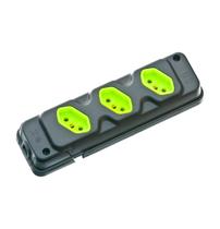 Régua De Tomada Em Barra Tripla Extensão Reforçada Preta Régua De Tomada Em Barra Tripla Extensão Reforçada Preta