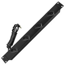 Régua de Tomadas 04 Saídas 20A Padrão 19" NBR 2,5mm x 1,5m Cabo Curto - CALHA0120