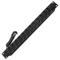 Régua de Tomadas 12 Saídas 10A Padrão 19" NBR 1mm x 1,5m Cabo Curto - CALHA0119