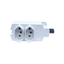 Régua de tomadas 2P+T 20A 2 postos Cinza Claro - Margirius