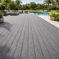 Régua Deck Área Externa em WPC Cinza 290cm x 15cm PEX