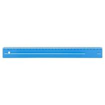 Régua Dello Full Color Transparente com Marcações Nítidas 30CM 1 Unidade Azul