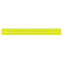 Régua Dello Full Color Transparente Resistente com Marcações Nítidas 30CM 1 Unidade Verde Limão
