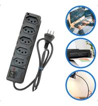 Régua Elétrica Filtro De Linha 5 Tomadas Bivolt Com Fusível Régua Elétrica Filtro De Linha 5 Tomadas Bivolt Com Fusível