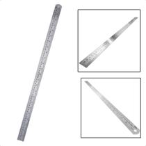 Régua Em Aço Inox Escala Mm e Pols 60cm 24 Pols