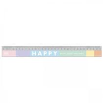 Régua em Poliestireno 30 cm Happy - Tilibra Régua em Poliestireno 30 cm Happy - Tilibra