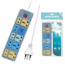 Régua Energia Extensão Fonte Com 9 Tomada E 2 Usb PX-1101