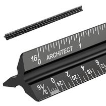 Régua Escala Arquitetônica mveohos 30 cm Triangular de Alumínio