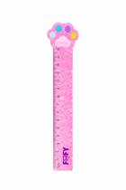 Régua Escolar Cat Patinha 15cm FOFY Régua Escolar Cat Patinha 15cm FOFY