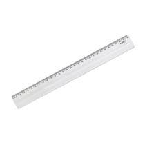 Régua Escolar De 30cm Max Premium 4mm Com Apoio Para Dedo Maxcril Cristal