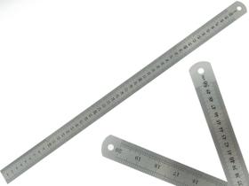 Régua Escolar De Metal Aço Inox Tamanho 50 cm Engenheiro Escritório Resistente Marcação Baixo Relevo