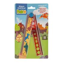 Régua Escolar Dobrável 15/30cm Geométrica Temática Infantil Feminino Masculino - Leo&Leo COR:DINOSSAURO Régua Escolar Dobrável 15/30cm Geométrica Temática Infantil Feminino Masculino - Leo&Leo COR:DINOSSAURO