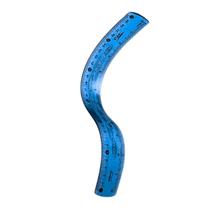 Régua Escolar Flexível 30cm Colorida Azul - Waleu