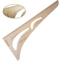 Regua Esquadro Costura Costureira Modelista No2 50cm MDF