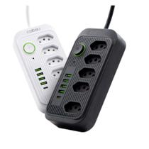Régua Extensão 2m 5 Tomadas 4 USB Type C Bivolt Filtro de Linha 10 Dispositivos - Envio Rápido Régua Extensão 2m 5 Tomadas 4 USB Type C Bivolt Filtro de Linha 10 Dispositivos - Envio Rápido