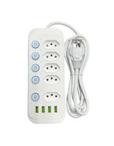 Régua Extensão 5 Tomadas E 4 Usb 4 Pd Led Bivolt 110v/220v