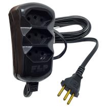 Régua Extensão Elétrica 3 Tomadas 10A 2p+T 3 Metros Cabo PP Bivolt 127V e 250V