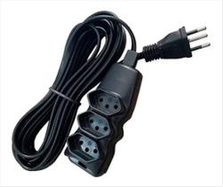 Régua extensão elétrica 5 metros 2p+t cor preto 127v/220v Régua extensão elétrica 5 metros 2p+t cor preto 127v/220v