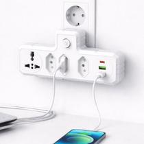 Regua Extensão Sem Fio Multiplicador de Tomadas USB Tipoc Regua Extensão Sem Fio Multiplicador de Tomadas USB Tipoc