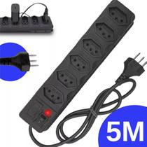 Régua Filtro de liha Extensão 5 Metros 6 Tomadas Com fusivel