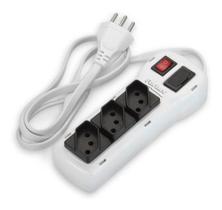 Regua Filtro De Linha 3 Tomadas Bivolt Com Chave E Protecao