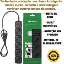 Regua Filtro de Linha 5 Tomadas - EPE 205+ Pt Intelbras 3 M